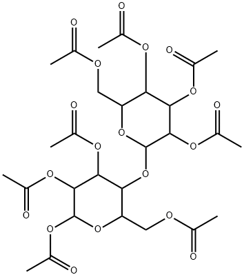 3',4,4',5,5',6-Hexahydroxy-3,6'-oxybis[tetrahydro-2H-pyran-2-methanol] octaacetate 구조식 이미지