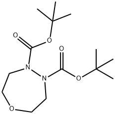 4,5-bis-tert-butyloxycarbonyl[1,4,5]oxadiazepane Structure