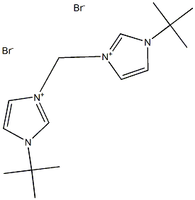 3,3'-Methylenebis(1-tert-butyl-3-imidazolium Bromide) 구조식 이미지