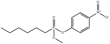 Hexylphosphonic acid methyl 4-nitrophenyl ester 구조식 이미지