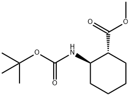 (1R,2R)-Methyl 2-((tert-butoxycarbonyl)amino)cyclohexanecarboxylate 구조식 이미지