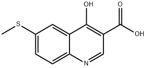 4-hydroxy-6-(methylthio)-3-quinolinecarboxylic acid Structure