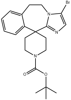 Tert-Butyl 3-Bromo-5,6-Dihydrospiro[Benzo[D]Imidazo[1,2-A]Azepine-11,4'-Piperidine]-1'-Carboxylate 구조식 이미지