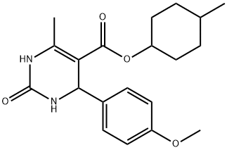 4-methylcyclohexyl 4-(4-methoxyphenyl)-6-methyl-2-oxo-1,2,3,4-tetrahydropyrimidine-5-carboxylate 구조식 이미지