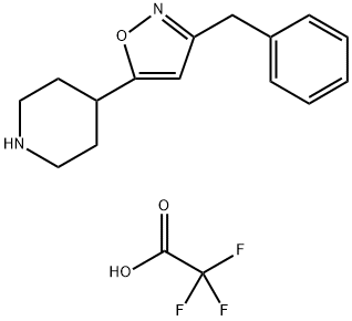 3-Benzyl-5-(piperidin-4-yl)isoxazole 2,2,2-trifluoroacetate Structure