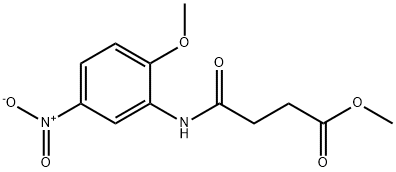 methyl 4-[(2-methoxy-5-nitrophenyl)amino]-4-oxobutanoate 구조식 이미지