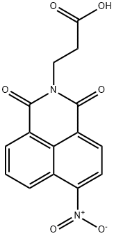 3-(6-nitro-1,3-dioxo-1H-benzo[de]isoquinolin-2(3H)-yl)propanoic acid 구조식 이미지