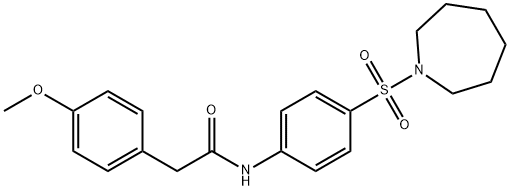 N-[4-(azepan-1-ylsulfonyl)phenyl]-2-(4-methoxyphenyl)acetamide Structure