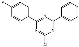 2-chloro-4-(4-chlorophenyl)-6-phenyl-1,3,5-triazine 구조식 이미지