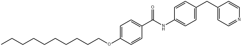 4-(decyloxy)-N-[4-(pyridin-4-ylmethyl)phenyl]benzamide 구조식 이미지