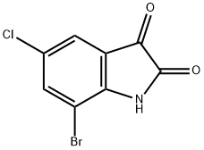 7-Bromo-5-chloroindoline-2,3-dione Structure