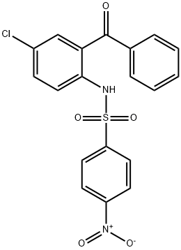 N-[4-chloro-2-(phenylcarbonyl)phenyl]-4-nitrobenzenesulfonamide 구조식 이미지