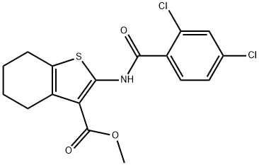 methyl 2-(2,4-dichlorobenzamido)-4,5,6,7-tetrahydrobenzo[b]thiophene-3-carboxylate 구조식 이미지