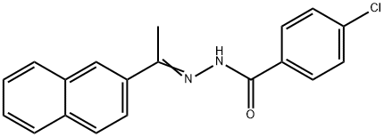 4-chloro-N'-[1-(2-naphthyl)ethylidene]benzohydrazide Structure