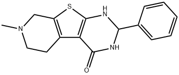 7-methyl-2-phenyl-2,3,5,6,7,8-hexahydropyrido[4',3':4,5]thieno[2,3-d]pyrimidin-4(1H)-one Structure