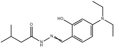 (E)-N'-(4-(diethylamino)-2-hydroxybenzylidene)-3-methylbutanehydrazide 구조식 이미지