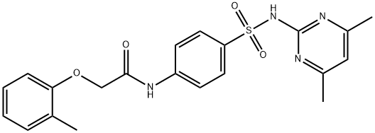 N-{4-[(4,6-dimethylpyrimidin-2-yl)sulfamoyl]phenyl}-2-(2-methylphenoxy)acetamide 구조식 이미지