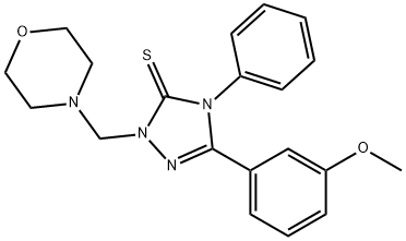 5-(3-methoxyphenyl)-2-(morpholin-4-ylmethyl)-4-phenyl-2,4-dihydro-3H-1,2,4-triazole-3-thione Structure