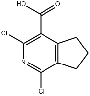 1,3-dichloro-6,7-dihydro- 5H-cyclopenta[c]pyridine-4-carboxylic acid Structure