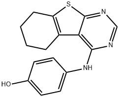 4-(5,6,7,8-tetrahydro[1]benzothieno[2,3-d]pyrimidin-4-ylamino)phenol 구조식 이미지