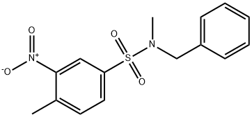 N-benzyl-N,4-dimethyl-3-nitrobenzenesulfonamide 구조식 이미지