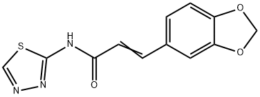 (2E)-3-(1,3-benzodioxol-5-yl)-N-(1,3,4-thiadiazol-2-yl)prop-2-enamide Structure