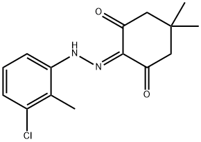 2-[(3-chloro-2-methylphenyl)hydrazono]-5,5-dimethyl-1,3-cyclohexanedione 구조식 이미지