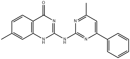 7-methyl-2-[(4-methyl-6-phenylpyrimidin-2-yl)amino]quinazolin-4-ol Structure