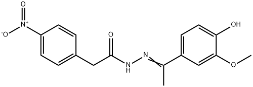 (E)-N'-(1-(4-hydroxy-3-methoxyphenyl)ethylidene)-2-(4-nitrophenyl)acetohydrazide Structure