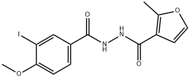 N'-[(3-iodo-4-methoxyphenyl)carbonyl]-2-methylfuran-3-carbohydrazide Structure