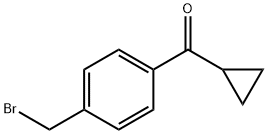 (4-(Bromomethyl)phenyl)(cyclopropyl)methanone 구조식 이미지