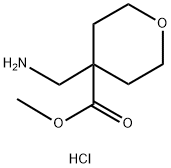 Methyl 4-(Aminomethyl)Oxane-4-Carboxylate Hydrochloride 구조식 이미지