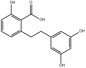 2-[2-(3,5-Dihydroxy-phenyl)-ethyl]-6-hydroxy-benzoic acid 구조식 이미지