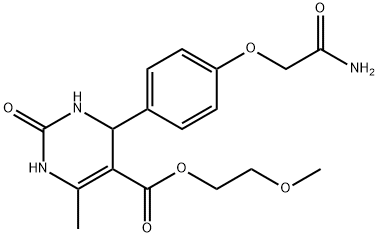 2-methoxyethyl 4-[4-(2-amino-2-oxoethoxy)phenyl]-6-methyl-2-oxo-1,2,3,4-tetrahydropyrimidine-5-carboxylate Structure