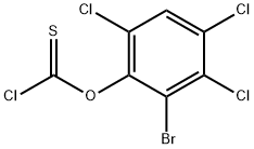 2-bromo-3,4,6-trichlorophenyl chlorothioformate 구조식 이미지