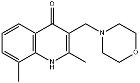 2,8-dimethyl-3-(4-morpholinylmethyl)-4-quinolinol 구조식 이미지