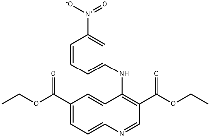 diethyl 4-{3-nitroanilino}-3,6-quinolinedicarboxylate Structure