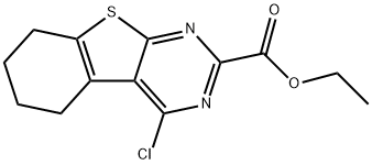 Ethyl 4-chloro-5,6,7,8-tetrahydrobenzo[4,5]thieno[2,3-d]pyrimidine-2-carboxylate Structure