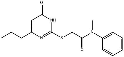 2-[(4-hydroxy-6-propylpyrimidin-2-yl)sulfanyl]-N-methyl-N-phenylacetamide Structure