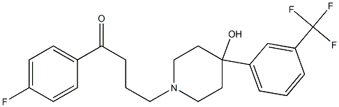 1-Butanone,1-(4-fluorophenyl)-4-[4-hydroxy- 4-[3-(trifluoromethyl)phenyl]-1-piperidinyl]- 
 Structure