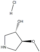 trans-4-methoxy-3-pyrrolidinol hydrochloride 구조식 이미지