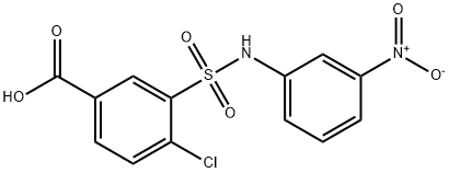 4-Chloro-3-[[(3-nitrophenyl)amino]sulfonyl]-benzoic acid Structure