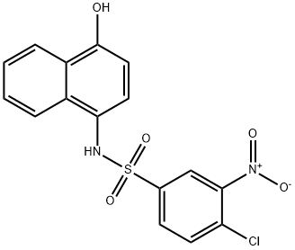4-Chloro-N-(4-hydroxy-1-naphthalenyl)-3-nitro-benzenesulfonamide Structure