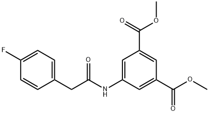dimethyl 5-(2-(4-fluorophenyl)acetamido)isophthalate 구조식 이미지