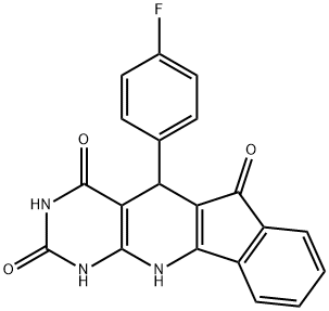 5-(4-fluorophenyl)-2,4-dihydroxy-5H-indeno[2',1':5,6]pyrido[2,3-d]pyrimidin-6(11H)-one 구조식 이미지