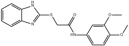 2-(1H-benzimidazol-2-ylsulfanyl)-N-(3,4-dimethoxyphenyl)acetamide Structure