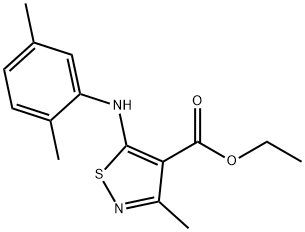 ethyl 5-((2,5-dimethylphenyl)amino)-3-methylisothiazole-4-carboxylate 구조식 이미지