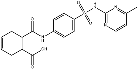 6-((4-(N-(4-methylpyrimidin-2-yl)sulfamoyl)phenyl)carbamoyl)cyclohex-3-enecarboxylic acid 구조식 이미지