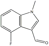 1H-INDOLE-3-CARBOXALDEHYDE, 4-FLUORO-1-METHYL- Structure