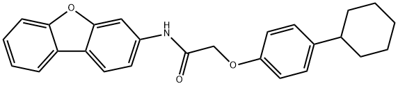 2-(4-cyclohexylphenoxy)-N-(dibenzo[b,d]furan-3-yl)acetamide 구조식 이미지